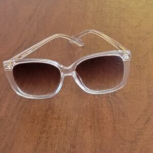 Quay Australia  Quay Ever After 77740 Clear frame Brown Fade Lens Sunglasses